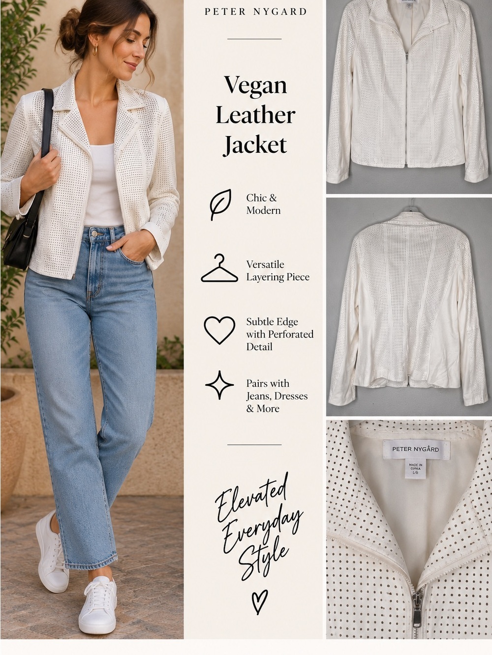 Peter Nygard Vegan Leather Jacket